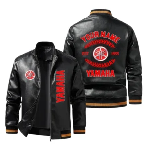 Vintage Yamaha Exclusive Logo Jacket Est 1998, Classic Ribbed Collar and Striped Cuffs, Custom Name HIDI260225Y12LJ93YMH