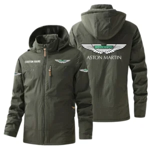 Aston Martin Windbreaker Jacket Hooded, Warm Lining Waterproof Outdoor Running Jacket For Men, Custom Name HIHI240225Y17WO88ASM