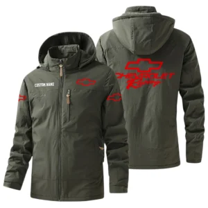 Chevrolet Racing Windbreaker Jacket Hooded, Warm Lining Waterproof Outdoor Running Jacket For Men, Custom Name HIHI280225Y17WO88CHR