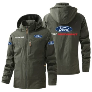 Ford Performance Windbreaker Jacket Hooded, Warm Lining Waterproof Outdoor Running Jacket For Men, Custom Name HIHI280225Y17WO88FOP