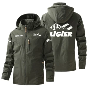 Ligier Automotive Windbreaker Jacket Hooded, Warm Lining Waterproof Outdoor Running Jacket For Men, Custom Name HIHI280225Y17WO88LIA