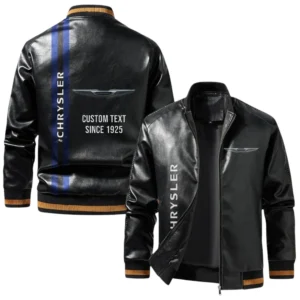 Vintage Chrysler Exclusive Logo Jacket, Classic Ribbed Collar and Striped Cuffs, Custom Name TN21032025Y12LJ93CT1CHR