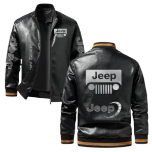 Vintage Jeep Exclusive Logo Jacket, Classic Ribbed Collar and Striped Cuffs, Custom Name TN21032025Y12LJ93CT1JEE