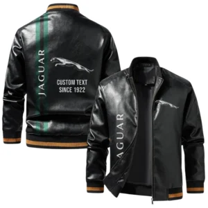 Vintage Jaguar Exclusive Logo Jacket, Classic Ribbed Collar and Striped Cuffs, Custom Name TN21032025Y12LJ93CT3JAG