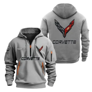 Chevrolet Corvette Half Zip Hoodie, Sports Hooded Multi-Pockets, Custom Name TN0030325Y25QZ2HCT1COR