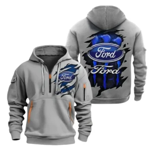 Ford Half Zip Hoodie, Sports Hooded Multi-Pockets TN060325Y25QZ2HCT2FOR