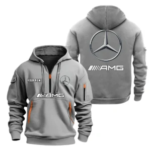 Mercedes AMG Half Zip Hoodie, Sports Hooded Multi-Pockets, Custom Name TN070325Y25QZ2HCT1AMG
