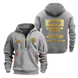 Jeep Half Zip Hoodie, Sports Hooded Multi-Pockets, Custom Name TN070325Y25QZ2HCT2JEE