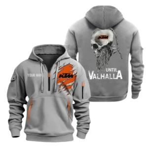 Red Bull KTM Factory Racing Half Zip Hoodie, Sports Hooded Multi-Pockets, Custom Name TN070325Y25QZ2HCT2KTM