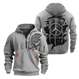 Mercedes-Benz Half Zip Hoodie, Sports Hooded Multi-Pockets TN070325Y25QZ2HCT2MEB