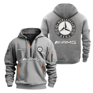 Mercedes AMG Half Zip Hoodie, Sports Hooded Multi-Pockets, Custom Name TN070325Y25QZ2HCT3AMG