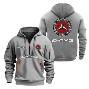 Mercedes AMG Half Zip Hoodie, Sports Hooded Multi-Pockets, Custom Name TN070325Y25QZ2HCT4AMG