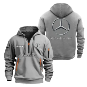 Mercedes-Benz Half Zip Hoodie, Sports Hooded Multi-Pockets, Custom Name TN070325Y25QZ2HCT4MEB