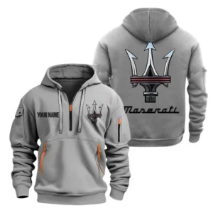 Maserati Half Zip Hoodie, Sports Hooded Multi-Pockets, Custom Name TN100325Y25QZ2HCT2MAS