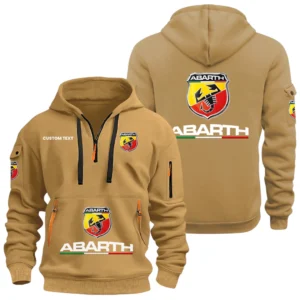 Abarth Half Zip Hoodie, Sport Hooded Multi-Pocket, Custom Name HIDI010325Y25QZ2HABA