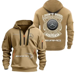 Mercedes AMG Half Zip Hoodie, Sports Hooded Multi-Pockets, Custom Name TN260325Y25QZ2HRCT2AMG