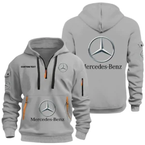 Mercedes-Benz Half Zip Hoodie, Sports Hooded Multi-Pockets, Custom Name HIDI040325Y25QZ2HMEB