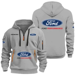 Ford Performance Half Zip Hoodie, Sports Hooded Multi-Pockets, Custom Name HIDI060325Y25QZ2HFOP