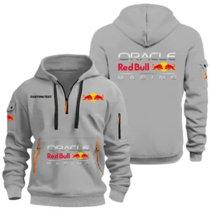 Oracle Red Bull Racing Half Zip Hoodie, Sports Hooded Multi-Pockets, Custom Name HIDI060325Y25QZ2HORR