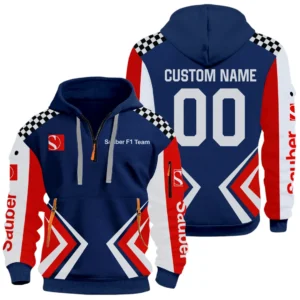 Sauber Motorsport Half Zip Hoodie All Over Prints, Multi-Pockets Custom Name & Number HIDI070325Y26QZ3HSAM