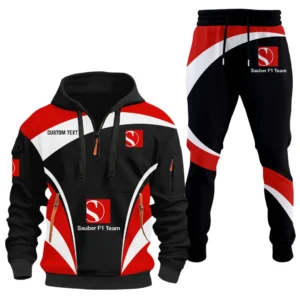 Sauber Motorsport Half Zip Hoodie x Long Pants Set All-over Print, Custom Name HIDI110325Y26QZ3HSAM