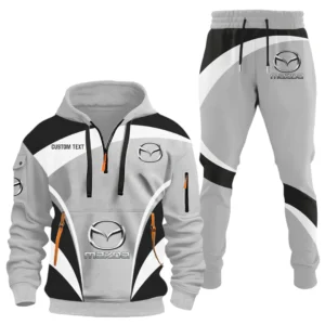Mazda Half Zip Hoodie x Long Pants Set All-over Print, Custom Name HIDI130325Y26QZ3HMAZ