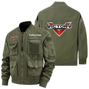Victory Motorcycles Exclusive Logo Jacket x Baseball Collar Style Multiple Pockets Men Hiking Outdoor Jacket Custom Name HIHI180325Y40JCXVIM