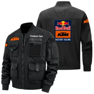 Red Bull KTM Factory Racing Exclusive Logo Jacket x Baseball Collar Style Multiple Pockets Men’s Hiking Outdoor Jacket Custom Name HIHI170325Y40JCXKTM