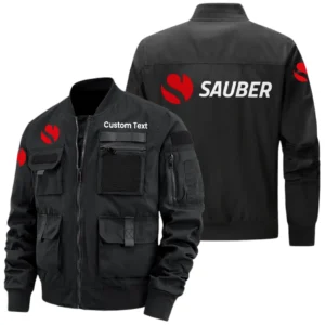 Sauber Motorsport Racing Exclusive Logo Jacket x Baseball Collar Style Multiple Pockets Men’s Hiking Outdoor Jacket Custom Name HIHI170325Y40JCXSAM