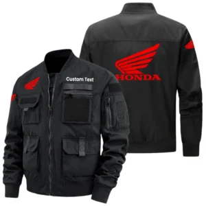 Honda Motor Exclusive Logo Jacket x Baseball Collar Style Multiple Pockets Men’s Hiking Outdoor Jacket Custom Name HIHI180325Y40JCXHOM