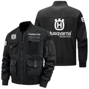 Husqvarna Motorcycles Exclusive Logo Jacket x Baseball Collar Style Multiple Pockets Men’s Hiking Outdoor Jacket Custom Name HIHI190325Y40JCXHUM