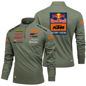 Red Bull KTM Factory Racing Limited 2025 Long Sleeve Shirt, Stand Collar Quarter Zip-up HIDI220325Y49LMT05KTM
