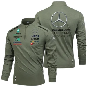 Mercedes-AMG Petronas Racing Limited 2025 Long Sleeve Shirt, Stand Collar Quarter Zip-up HIDI220325Y49LMT05MAP