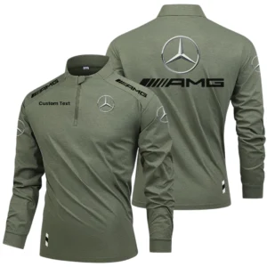 Mercedes AMG Limited 2025 Long Sleeve Shirt, Stand Collar Quarter Zip-up HIDI250325Y49LMT05AMG