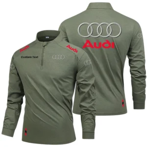 Audi Limited 2025 Long Sleeve Shirt, Stand Collar Quarter Zip-up HIDI250325Y49LMT05AUD