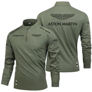 Aston Martin Limited 2025 Long Sleeve Shirt, Stand Collar Quarter Zip-up HIDI260325Y49LMT05ASM