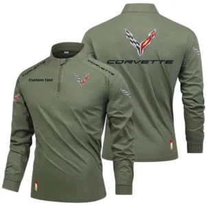 Corvette Limited 2025 Long Sleeve Shirt, Stand Collar Quarter Zip-up HIDI260325Y49LMT05COR