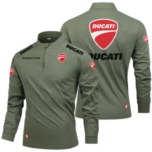 Ducati Motor Holding Limited 2025 Long Sleeve Shirt, Stand Collar Quarter Zip-up HIDI270325Y49LMT05DMH