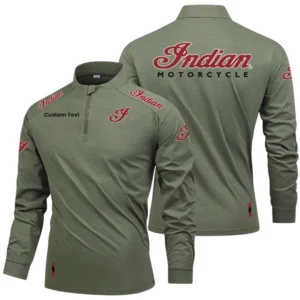 Indian Motorcycle Limited 2025 Long Sleeve Shirt, Stand Collar Quarter Zip-up HIDI270325Y49LMT05INM