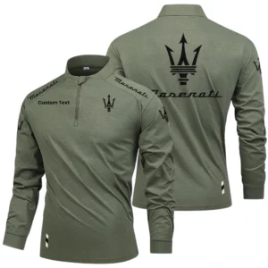 Maserati Limited 2025 Long Sleeve Shirt, Stand Collar Quarter Zip-up HIDI270325Y49LMT05MAS