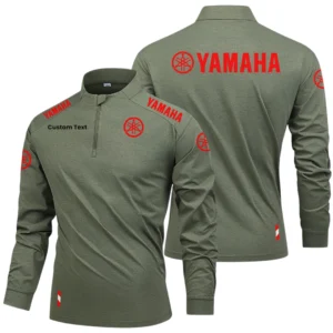 Yamaha Motor Limited 2025 Long Sleeve Shirt, Stand Collar Quarter Zip-up HIDI270325Y49LMT05YAM