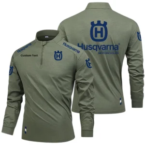 Husqvarna Motorcycles Limited 2025 Long Sleeve Shirt, Stand Collar Quarter Zip-up HIDI280325Y49LMT05HUM