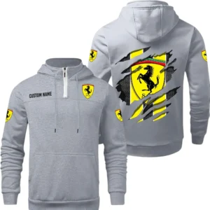 Ferrari Quarter Zip Hoodie, Sports Hoodie Custom Name TN280325Y50HZ44CT1FER