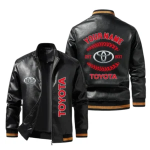 Vintage Toyota Jacket Est 1937, Classic Ribbed Collar and Striped Cuffs, Custom Name HIDI250225Y12LJ93TOY