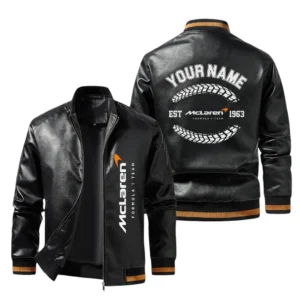 Vintage McLaren Racing Limited Jacket Est 1963, Classic Ribbed Collar and Striped Cuffs, Custom Name HIDI270225Y12LJ93MRL