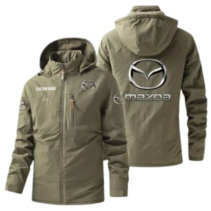 Mazda Windbreaker Jacket Hooded, Warm Lining Waterproof Outdoor Running Jacket, Custom Name HIHI250225Y17WO88MAZ