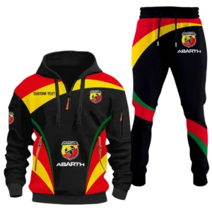 Abarth Exclusive Logo Half Zip Hoodie x Long Pants Set All-over Print, Custom Name HIDI120325Y26QZ3HABA