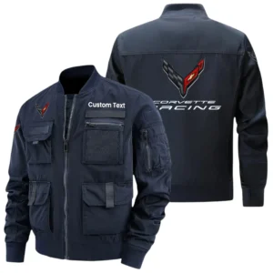 Corvette Racing Jacket x Baseball Collar Style Multiple Pockets Men’s Hiking Outdoor Jacket Custom Name HIHI180325Y40JCXCOV