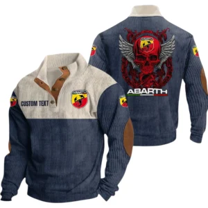 Abarth Exclusive Logo Print Corduroy Sweatshirt Stand Collar Custom Name TN280625Y32RCSCT1ABA