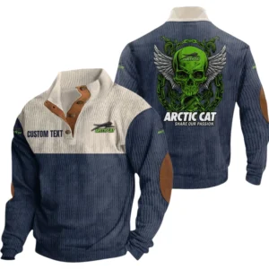 Arctic Cat Exclusive Logo Print Corduroy Sweatshirt Stand Collar Custom Name TN280625Y32RCSCT1ARC